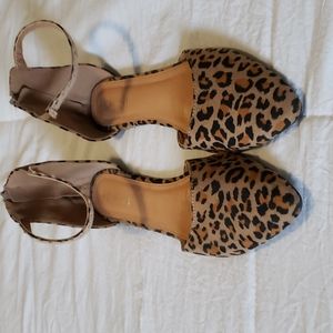 Leopard print flats
